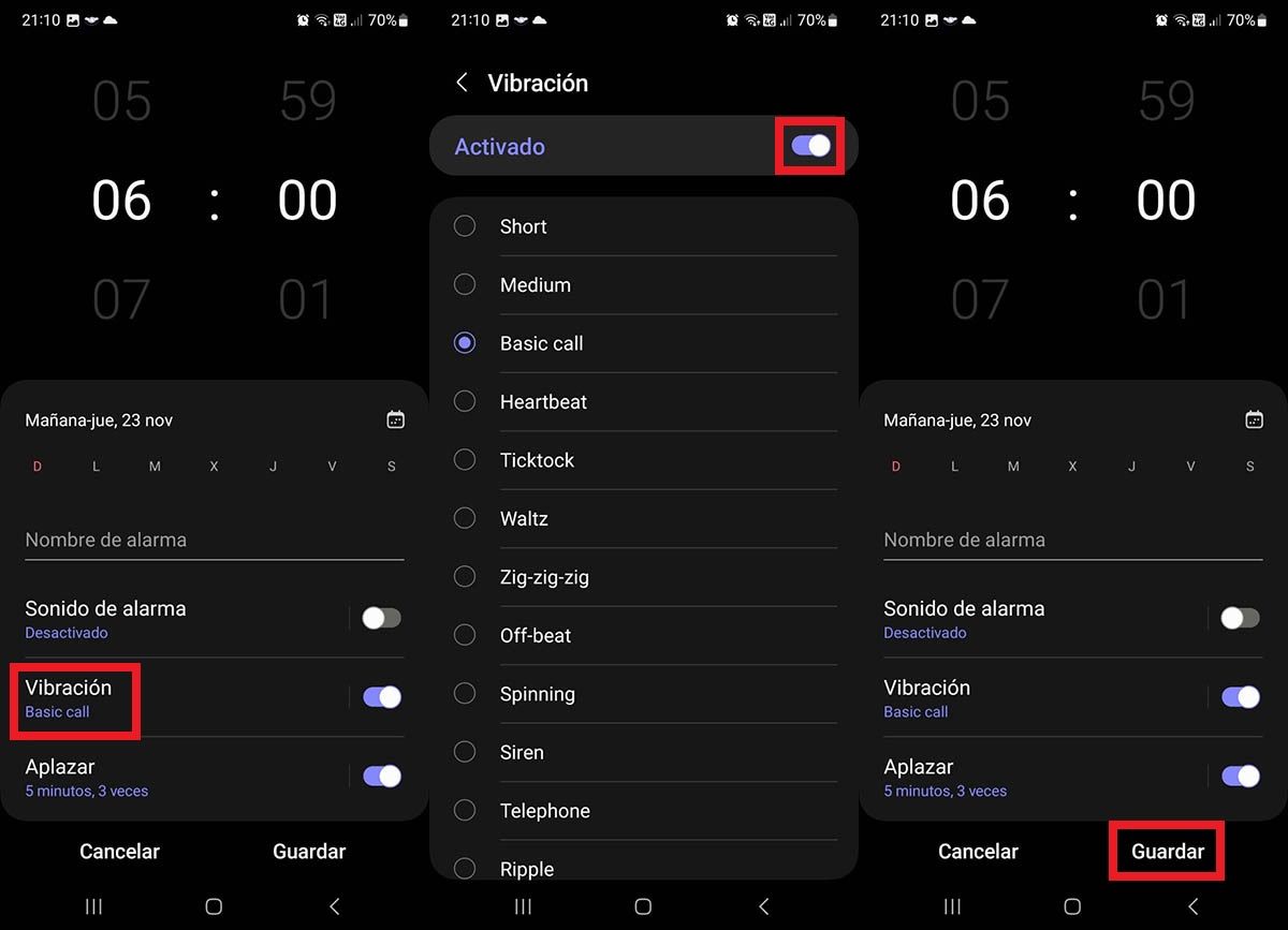Set A Vibrating Alarm Only On Samsung Mobile