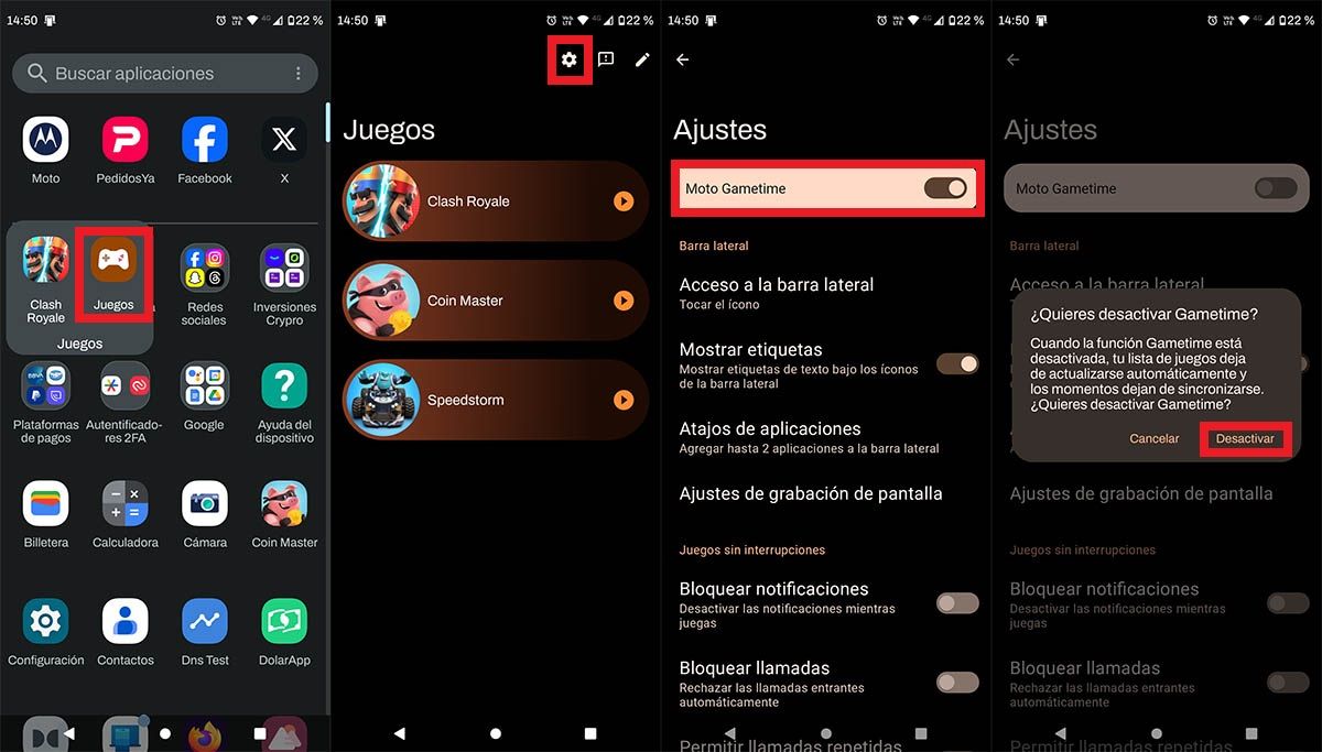 Disable Moto Gametime Motorola