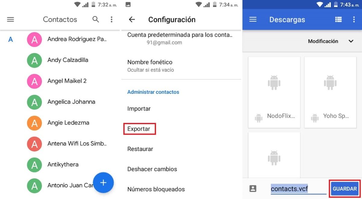 Transfer Contacts On Android Via Vcf File