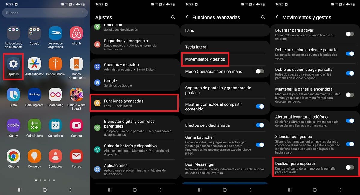 Activate The Swipe To Capture Function On Samsung