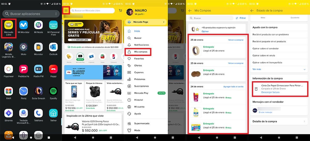 Descargar Un Recibo De Compra En Mercado Libre