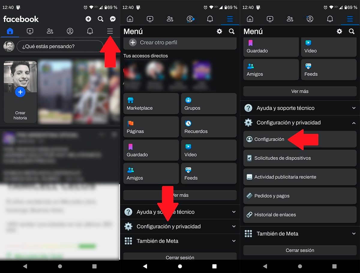 Enter The Facebook Settings Menu
