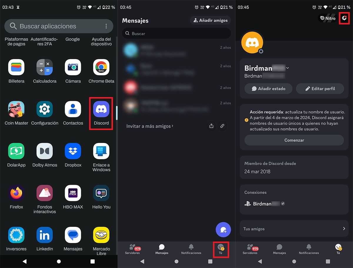 Go To Your User Settings In Discord