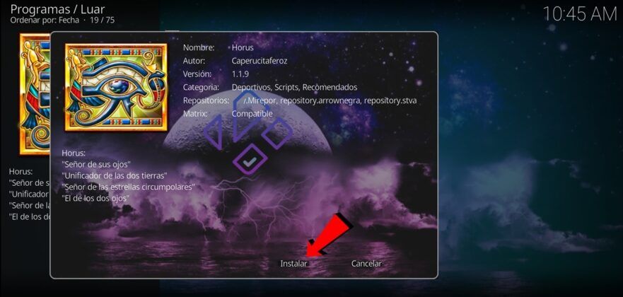Install Tutorial Horus And Kodi Level