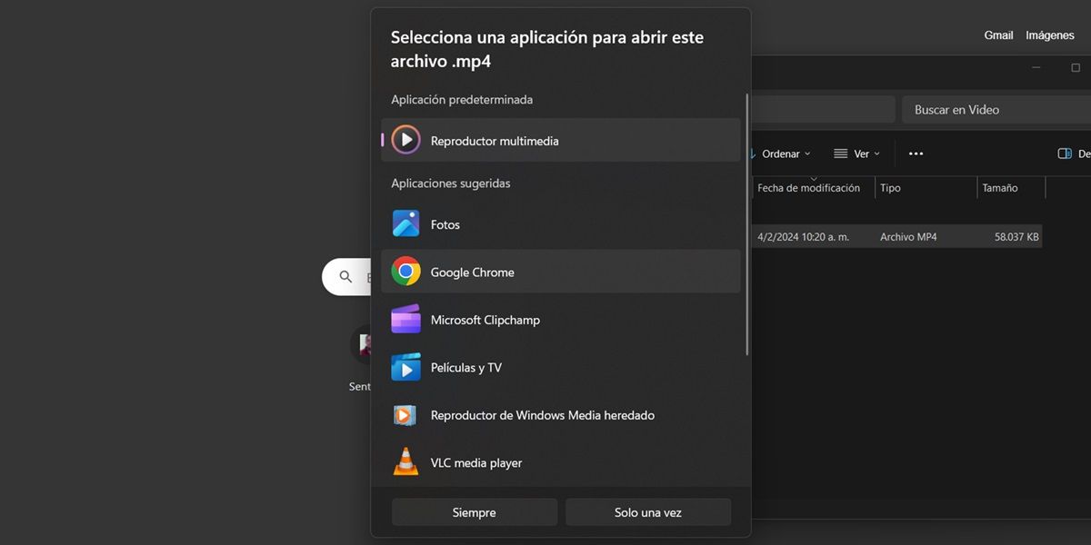 Open The Video In Google Chrome Tab With Option
