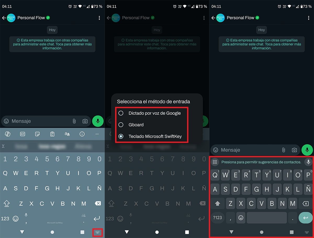 Change The Keyboard In Whatsapp