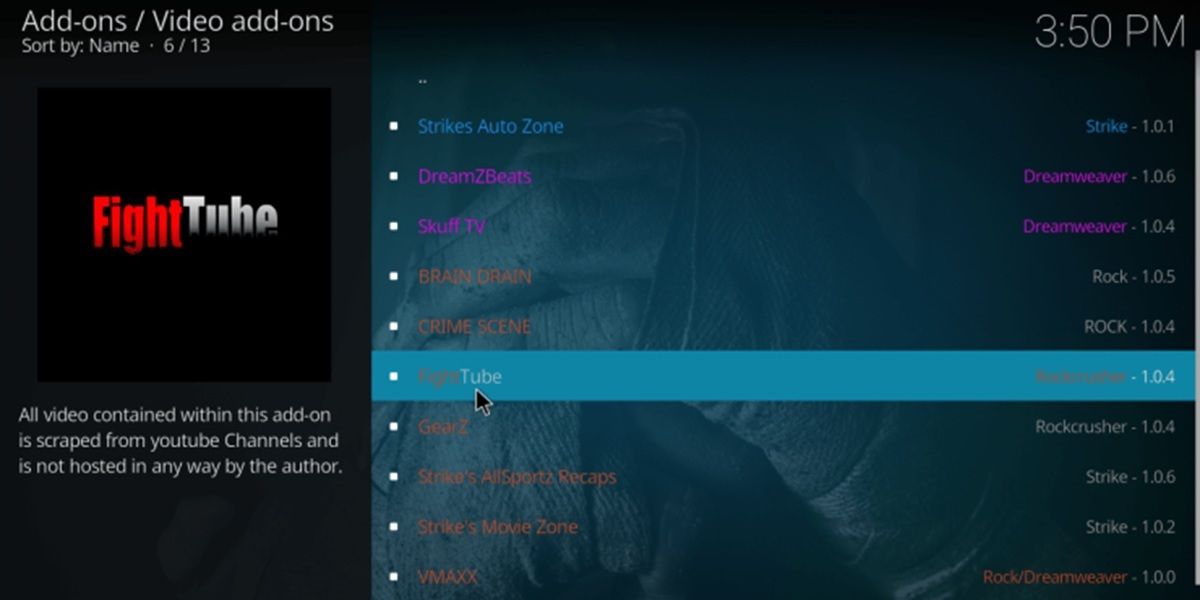 Fight Tube Kodi Icon To Watch Ufc Fights
