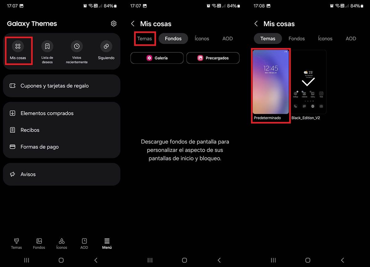 Go Back To The Default Samsung Galaxy Theme