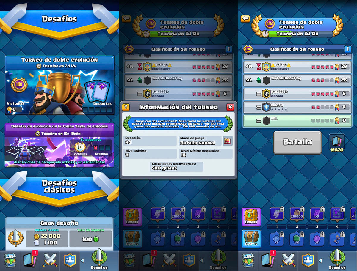 Double Evolution Tournament March 2024 Clash Royale