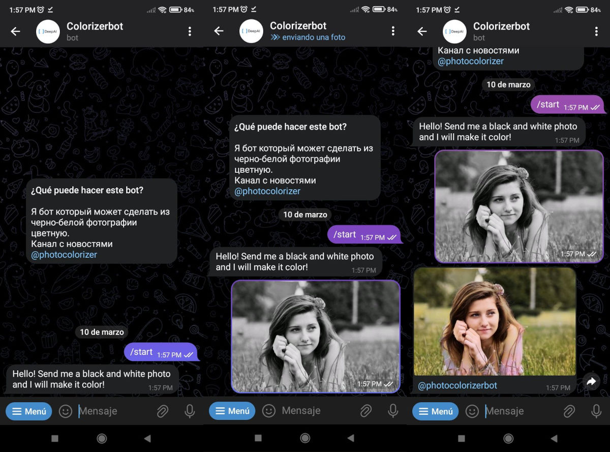 Colorizerbot: Bots De Telegram Para Editar Fotografías.