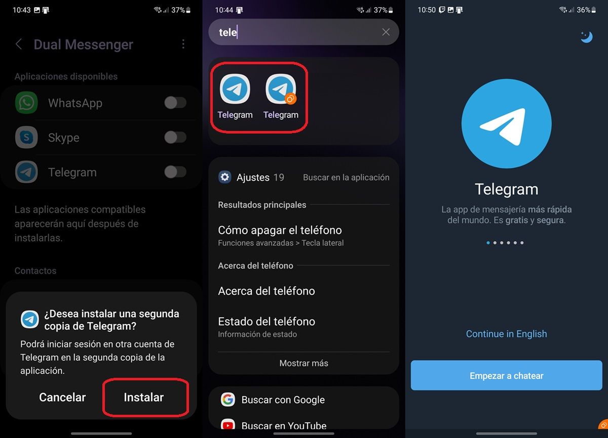 Duplicate Telegram App On Samsung Mobile