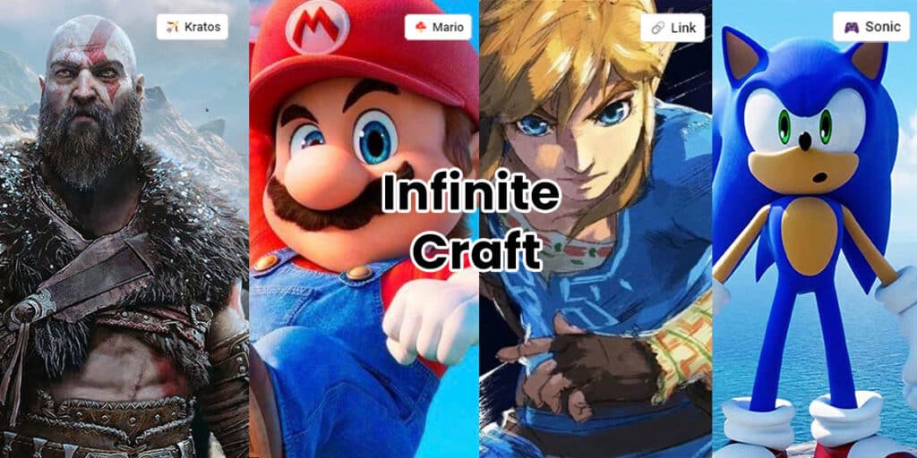 Como Hacer A Kratos Mario Bros Link Y Sonic En Infinite Craft