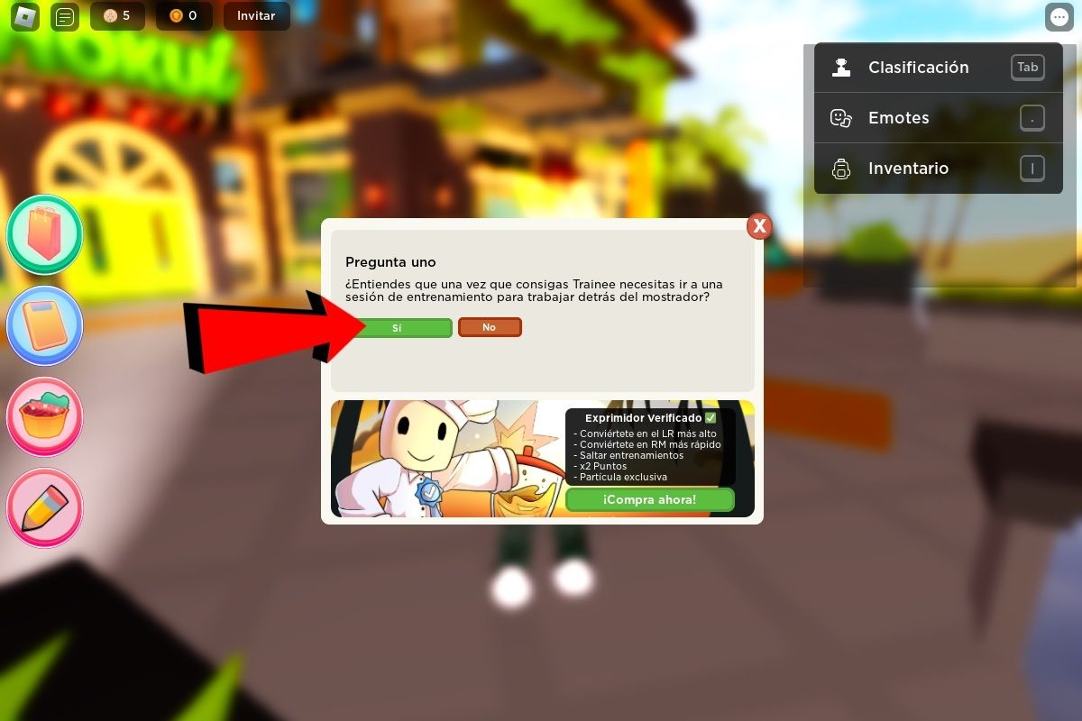 Haga Clic En Sí Para Confirmar Que Desea Trabajar En Hokui Cafe