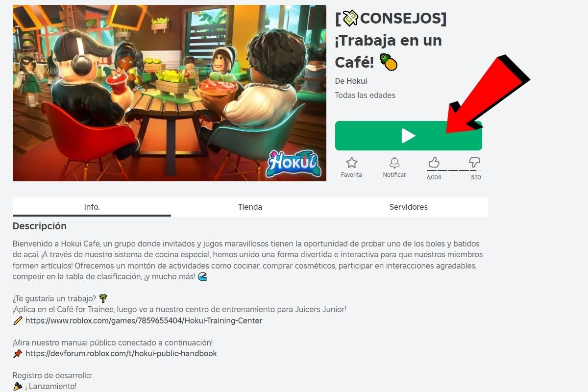 Abre El Juego Hokui Café En Roblox