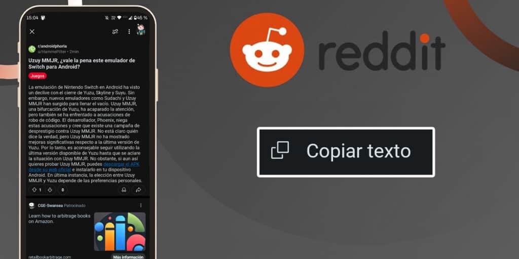 Cómo Copiar El Texto De Un Post O Comentario En Reddit Desde El Móvil