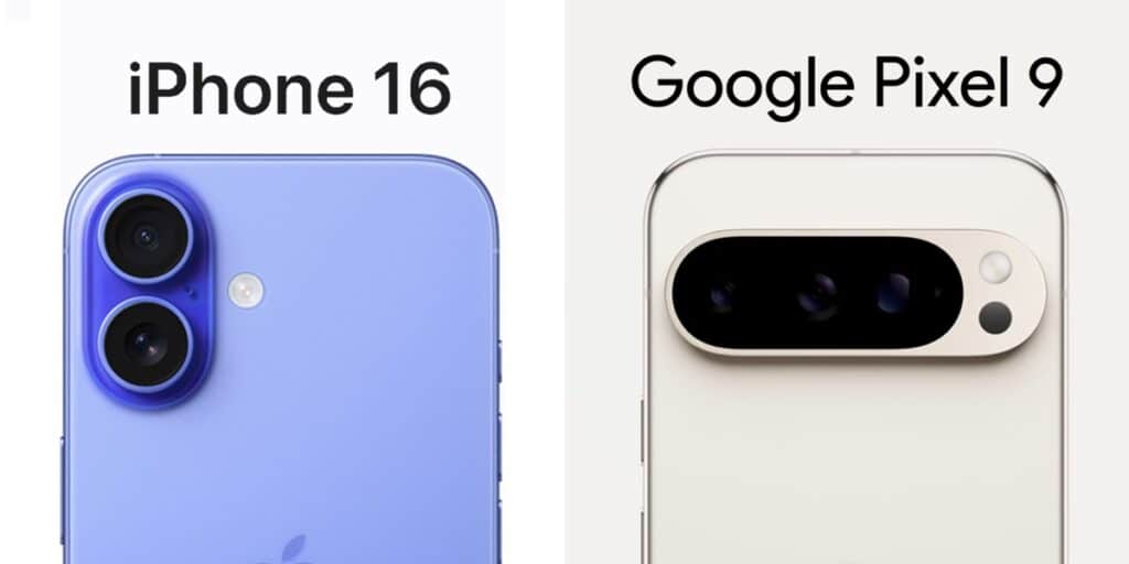 Comparativa Iphone 16 Vs. Google Pixel 9